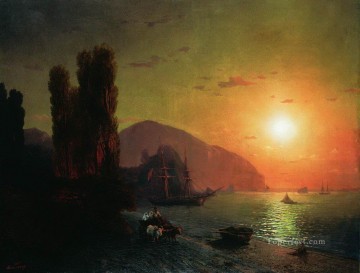 Vista de Crimea ayu dag 1865 Romántico Ivan Aivazovsky ruso Pinturas al óleo
